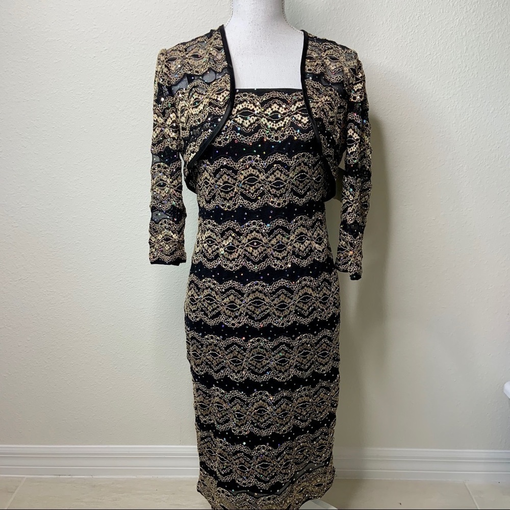 R&M Richards Holiday Sequin Dress 6